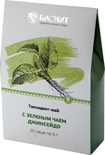 Токсидонт-май с зеленым чаем, 10 саше по 5 г